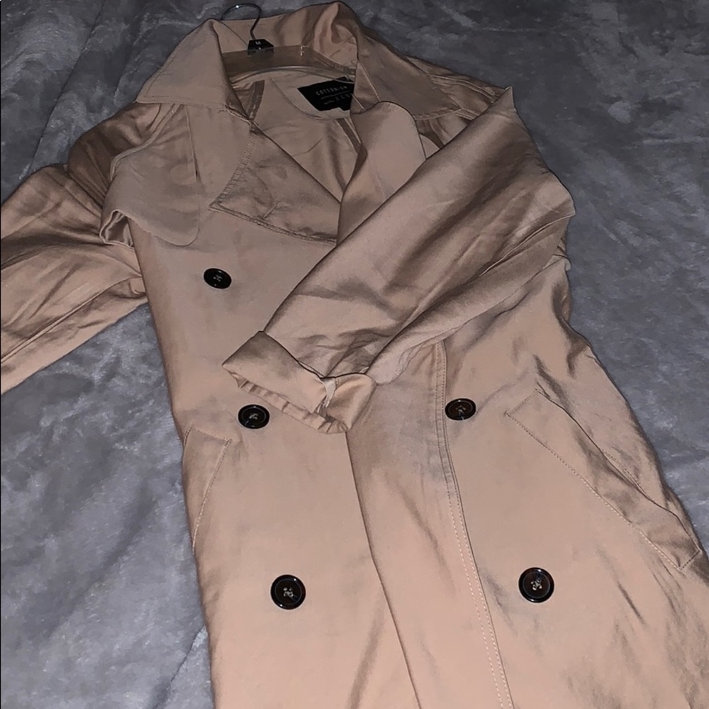 Tan trench coat